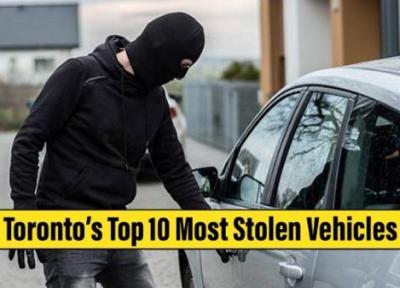 پلیس تورنتو فهرست بیشترین خودروهای دزدیده شده استان را منتشر کرد